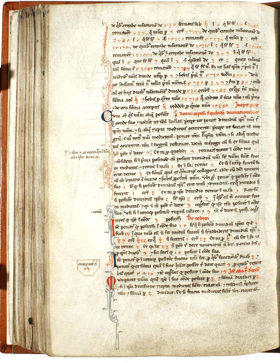 pagina iniziale capitolo dodicesimo-parte ottava del Liber abaci<br>Conv. Sopp. C.I. 2616, BNCF,  folio 133 recto